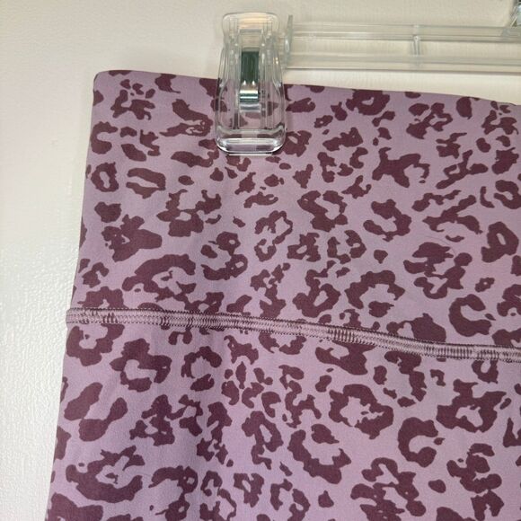 ATHLETA woman's sz XL Elation ultra high rise leopard flora mauve tights legging - Picture 6 of 13